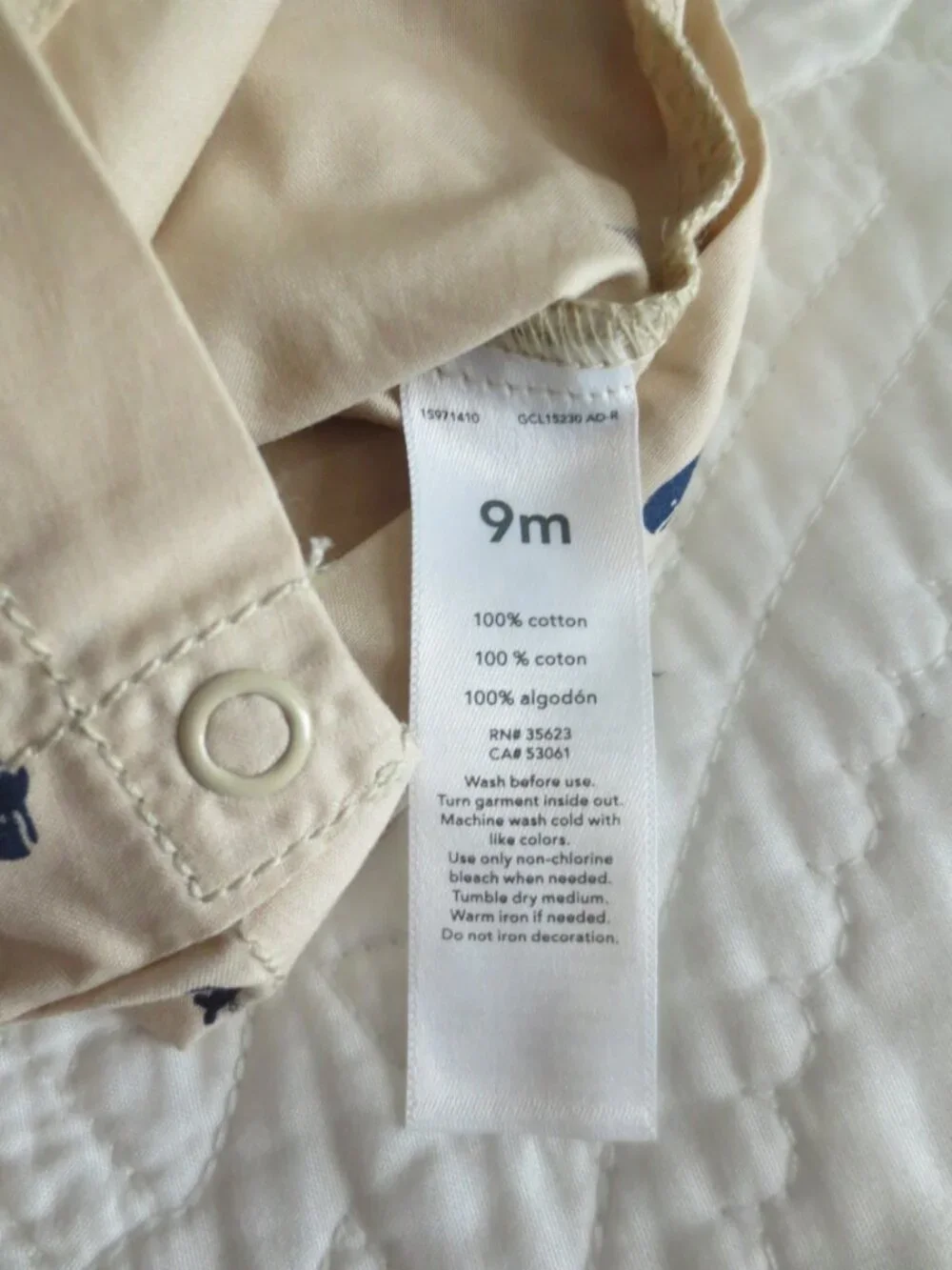 Carter's Nautical Print Boy's Overall Set